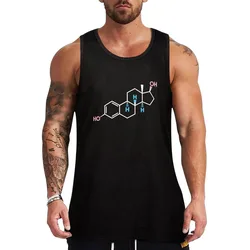 Estradiol Structure Formula Tank Top Basic Cotton Tank Top Non-Shrink Casual Sleeveless