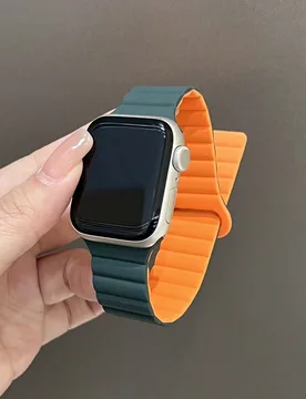 Pieza Correa de reloj magnética de silicona unisex, compatible con Apple Watch de 42mm, 38mm, 40mm, 41mm, 44mm, 45mm, 46mm, 49mm, correa de repuesto - Shein - FashionsVida