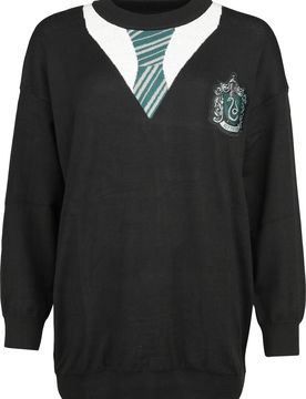 Strickpullover - Slytherin - S bis L - für Damen - Größe S - schwarz - Lizenzierter Fanartikel - Frauen - female