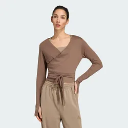 TOP 3-STRIPES STUDIO SOFT BALLET WRAP M Earth Strata / Glow Blue