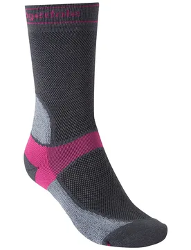 Calzini Summer Weight T2 Coolmax Sport Dark Grey / Pink - Bridgedale - FashionsVida