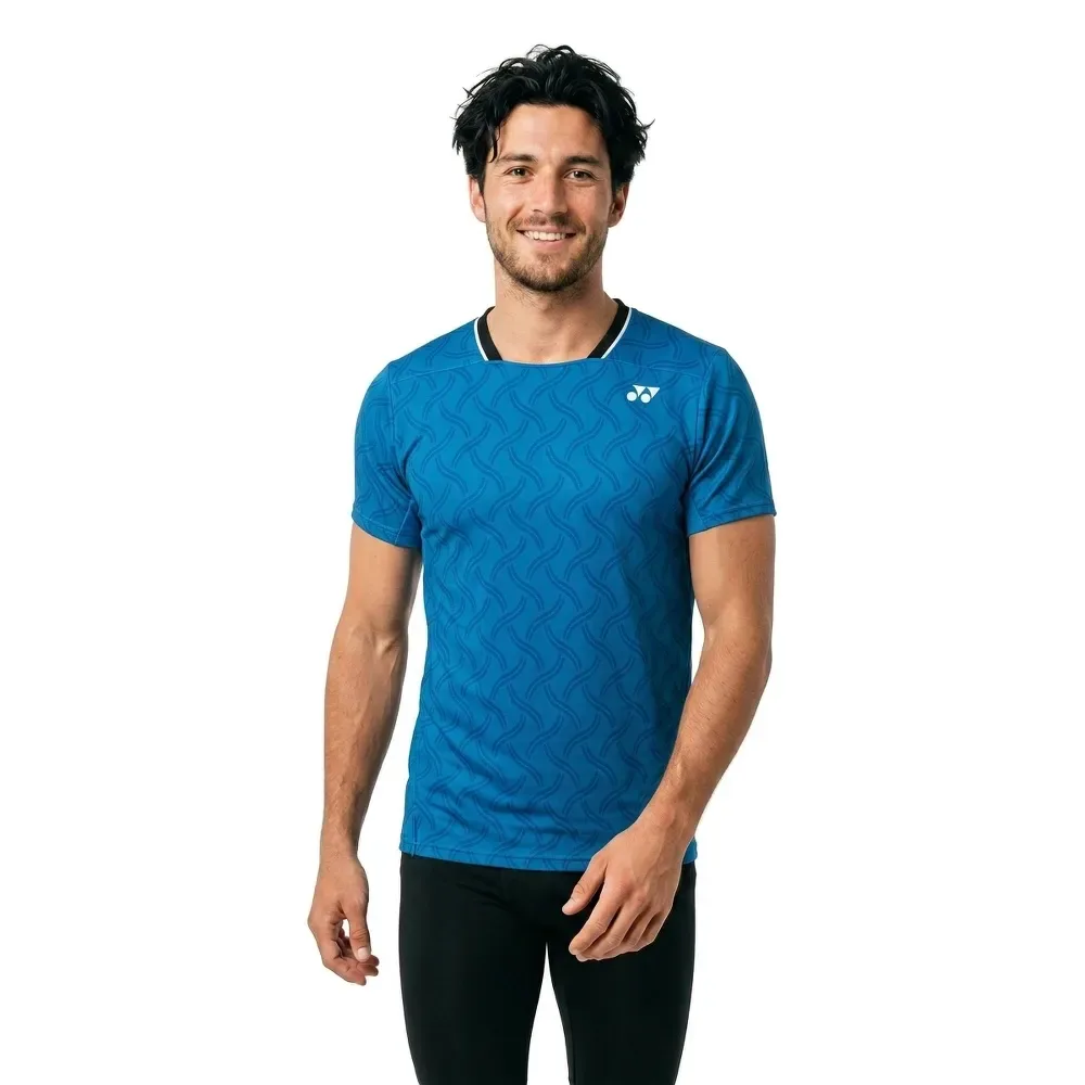 Yonex Ao Short Sleeve Polo Blue S - Yonex - FashionsVida