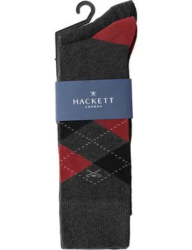 Calzini Argyle 2 Paia Granite Grey EU 43-46 - Hackett - FashionsVida