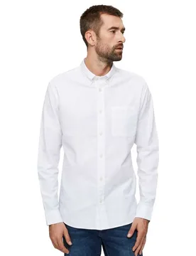 Chemise à Manches Longues Regrick Oxford Flex White 2XL - Selected - FashionsVida