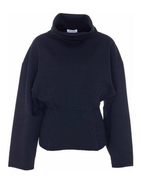 Alaïa maglione con cuciture nere