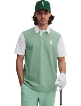 Polo Icon Block Cotton, gruen/weiss xxl