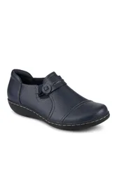 Smart Elasticated Slip-On Shoes - Navy - Size: 6