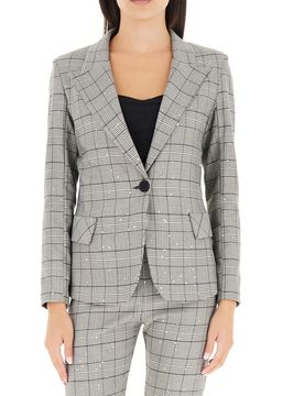 Blazer con paillettes GRIGIO L