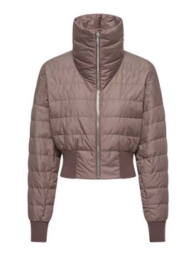 Cropped Down Jacket Crafted From Nylon with a Logo Patch on the Left Sleeve