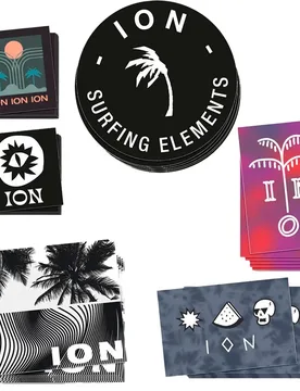 Autocollant Icons 20 Unités Black / White One Size unisex - Ion - FashionsVida