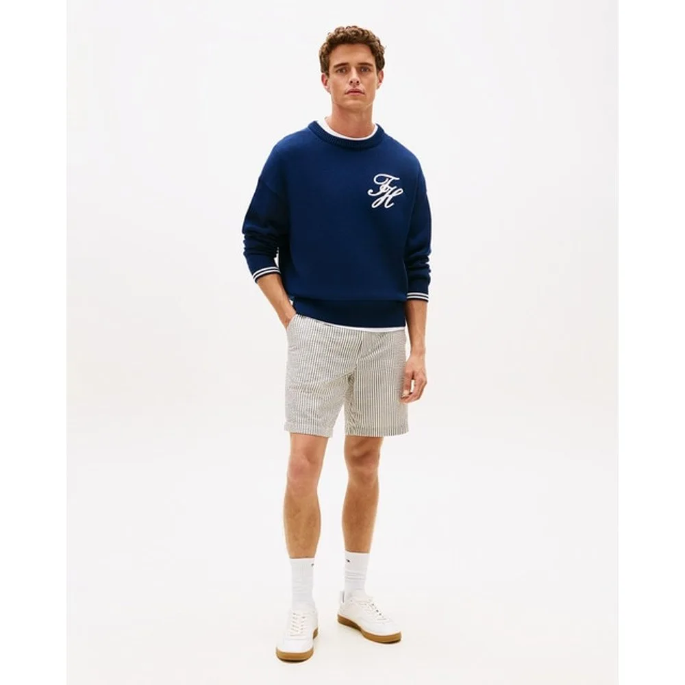 Bermuda de caballero tipo seersucker estampada - Tommy Hilfiger - FashionsVida