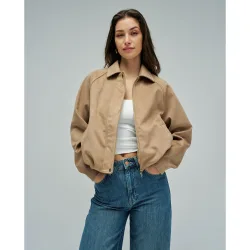 Cazadora bomber en ante de mujer