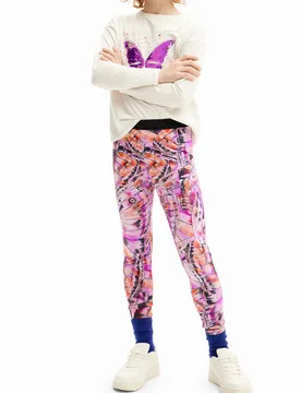 Leggings ailes de papillon RED S female - Desigual - FashionsVida