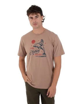 Maglietta A Maniche Corte Ocean Rodeo Slub Bristlecone Heather XS - Hurley - FashionsVida