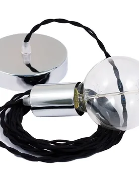 Cables Suspension Luminaire Tc04 2 M Diy Black / Chrome Plated One Size - Creative - FashionsVida