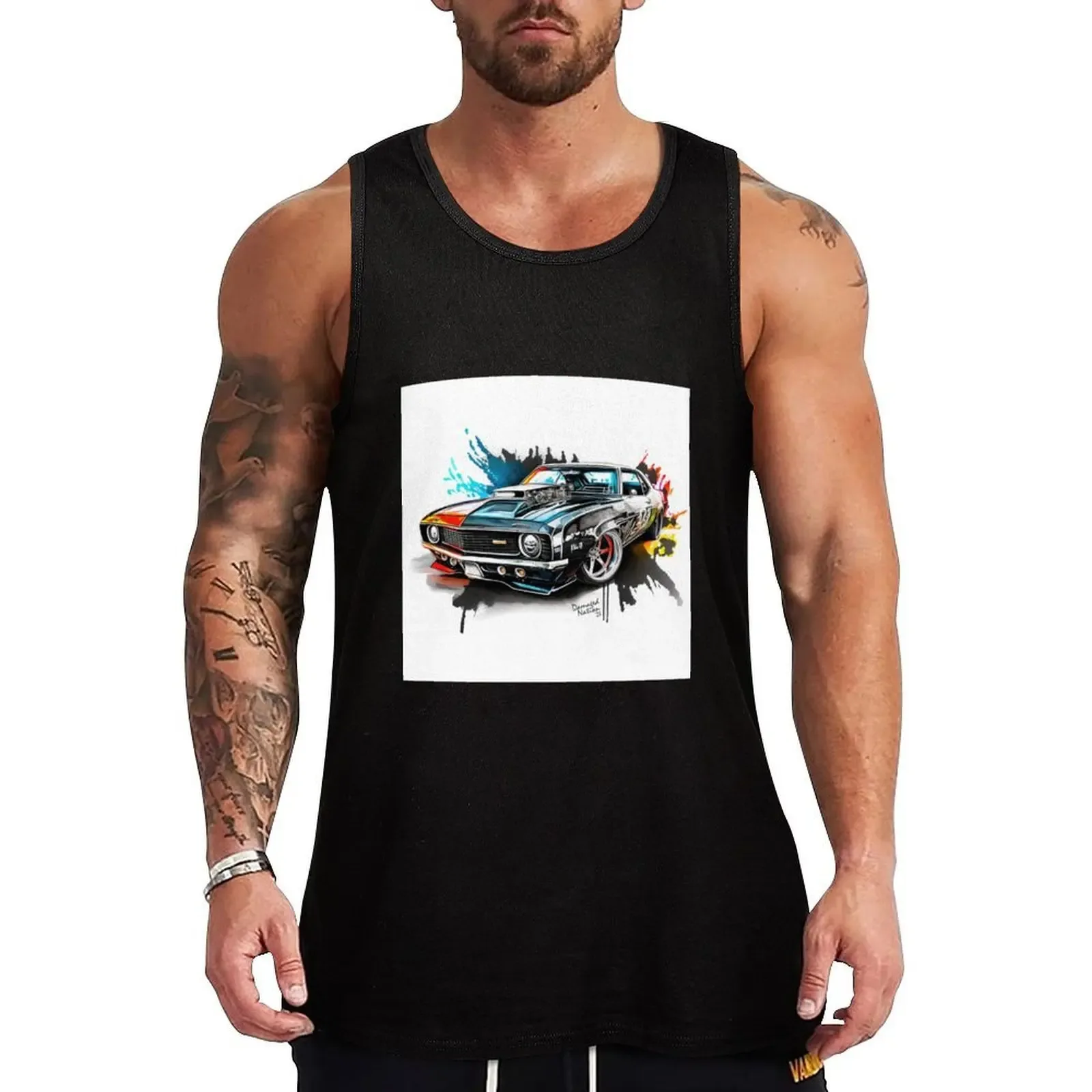 Camaro Yenko - watercolor Tank Top Essential Sleeveless Shirt Solid Basic Tank Top - Aliexpress - FashionsVida
