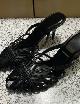 Summer High Heeled Women Modern Sandals Retro Soft Leather Mules Brand Design Black Leisure Hollow Out Lady Party Shoes - Aliexpress - FashionsVida