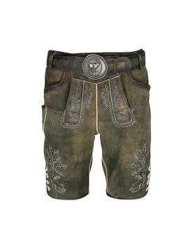 Pantaloni in pelle tradizionali SAMUEL marrone 52 - Gweih & Silk - FashionsVida