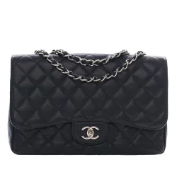 Jumbo Classic Caviar Single Flap
