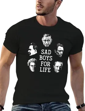 Sad Boys For Life - Portraits of Kierkegaard, Nietzsche, Camus, Sartre and Heidegger. T-Shirt t shirts designer T-Shirt - Aliexpress - FashionsVida