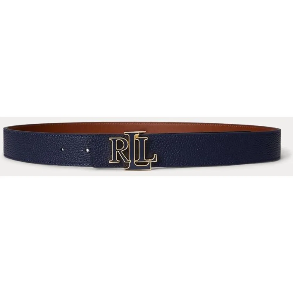 Cinturón de mujer de piel reversible con hebilla dorada - Lauren Ralph Lauren - FashionsVida
