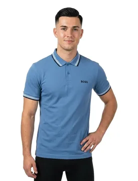 Polo A Maniche Corte Pau1025588 Light / Pastel Blue S - BOSS - FashionsVida