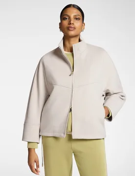 Chaqueta de mujer con cuello alto y cremallera - Elena Miró - FashionsVida