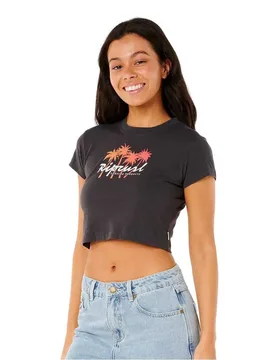 Maglietta A Maniche Corte Es Vedra Baby Washed Black 2XS - Rip curl - FashionsVida