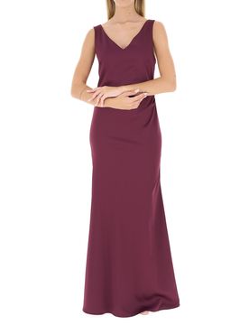 Abito in satin BORDEAUX M