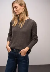 Strukturpullover female Braun