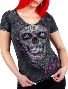 T-Shirt - Calavera Tee - XS bis 3XL - für Damen - Größe XXL - schwarz - Frauen - female