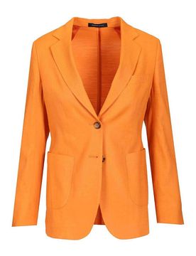 Blazer monopetto in misto lino