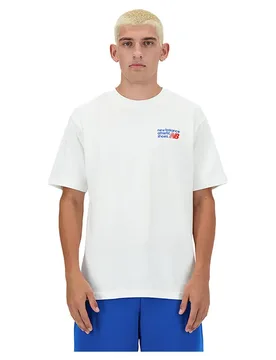 T-shirt à Manches Courtes Athletics Premium Logo Sea Salt L - New Balance - FashionsVida
