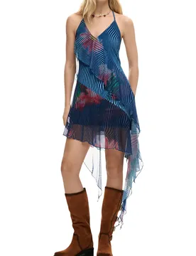 Desigual Damen Kleid Blau 506346