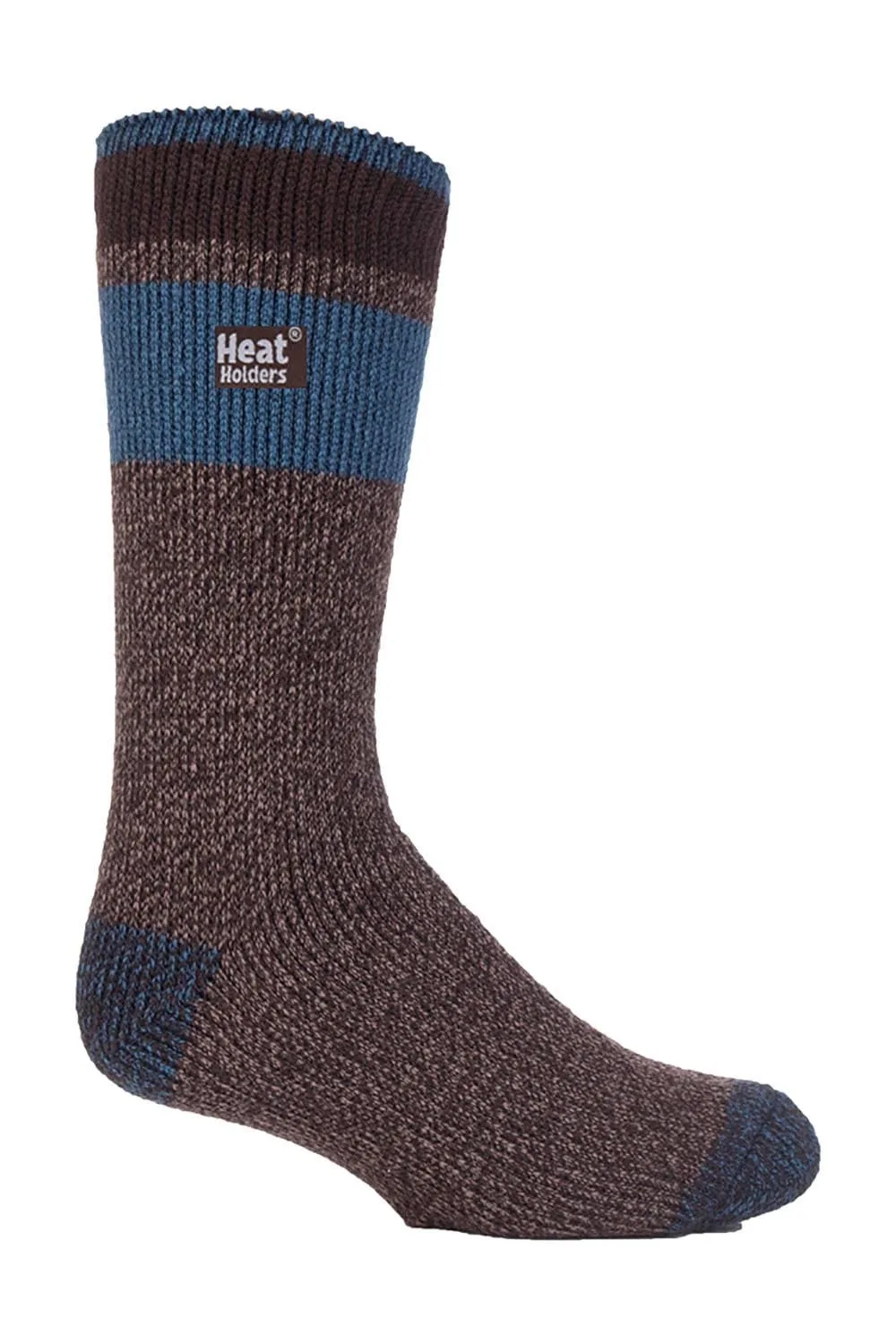 Mens Thick Patterned Thermal Socks - - Size: L - Heat Holders - FashionsVida