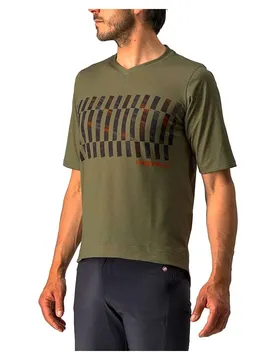 Maglietta A Maniche Corte Trail Tech Olive Green / Dark Grey / Orange Rust