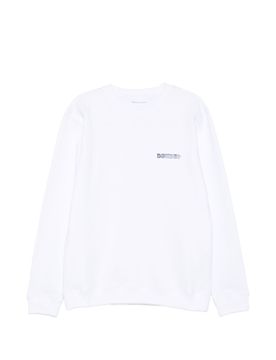 Dondup felpa bianco uomo girocollo