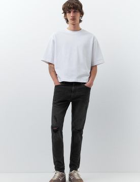 Jeans Skinny Strappati