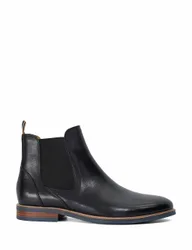 Mckinley Leather Flat Chelsea Boots Black male