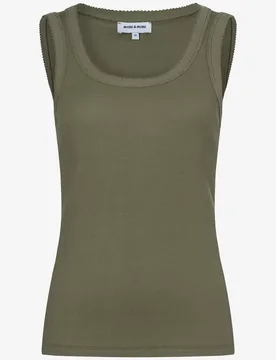 Tank Top with Lace-tape female - 40 - FashionsVida