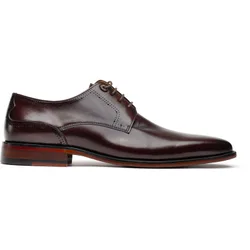 Mens Warren Derby Shoes - Brown Leather - Size Uk 8