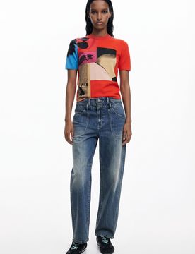 Camiseta diseñada por Mr. Christian Lacroix, Rojo, XS