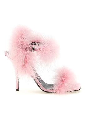 Moschino Sandali E Piume Del Raso