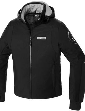 Giubbotto Moto HOODIE ARMOR H2OUT Nero Bianco taglia L