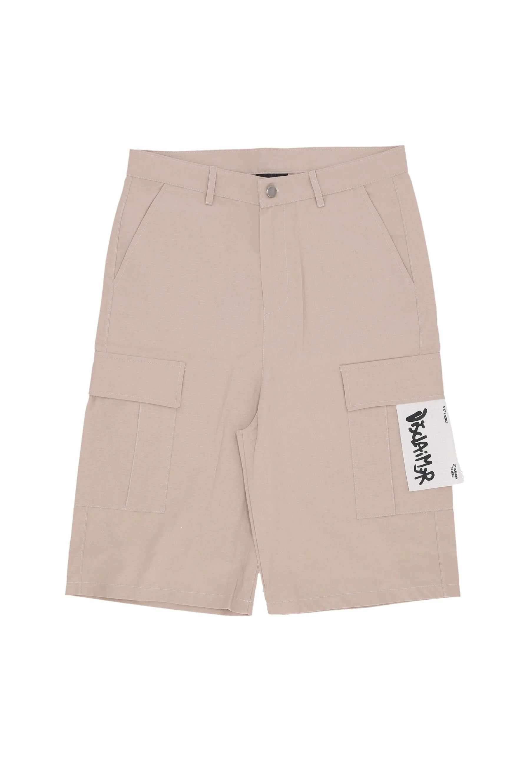 Pantalone Corto Uomo Logo Short Camel - DISCLAIMER - FashionsVida