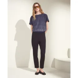 Pantalón liso de viscosa de mujer