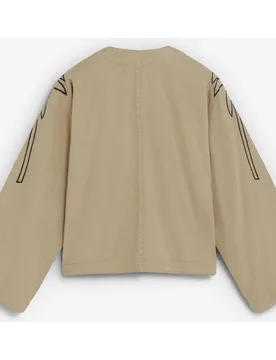 Camisa de mujer holgada con palmeras bordadas - Scalpers - FashionsVida
