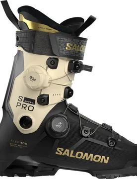 Chaussures De Ski Alpin S/pro Supra Dual Boa 105 Black / Birch / Gold Metallic 26.0-26.5