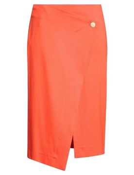 Falda midi Mujer Rojo tomate 38 Mujer