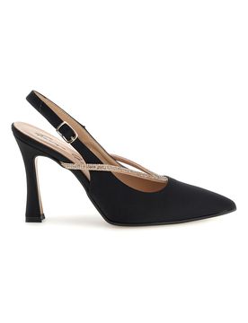 Décolleté nere con cinturino e sottopiede in vera pelle 100 38